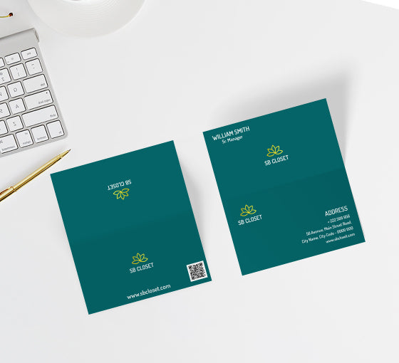 Folded Business Cards